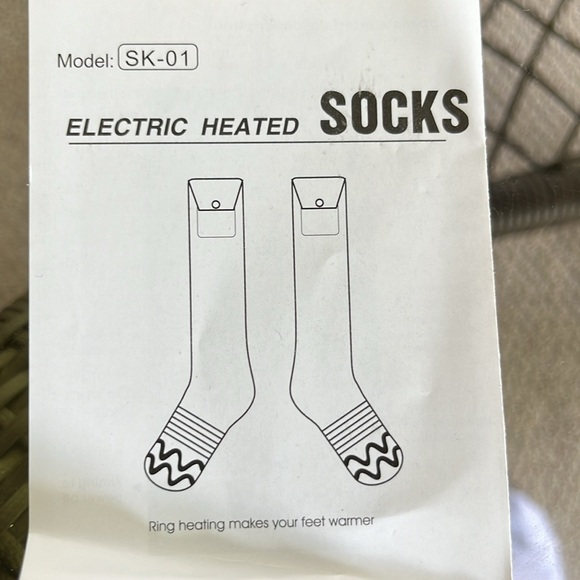 💃💃HP💃💃  NWT/Box Rechargeable  Size Large Electric Heated Socks Model SK-01 - Picture 5 of 7
